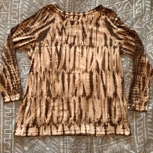 Pure Jill by J. Jill Tie Dye Shirt in Large Petite